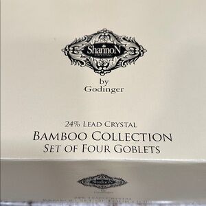 Shannon Crystal Bamboo Collection Goblets